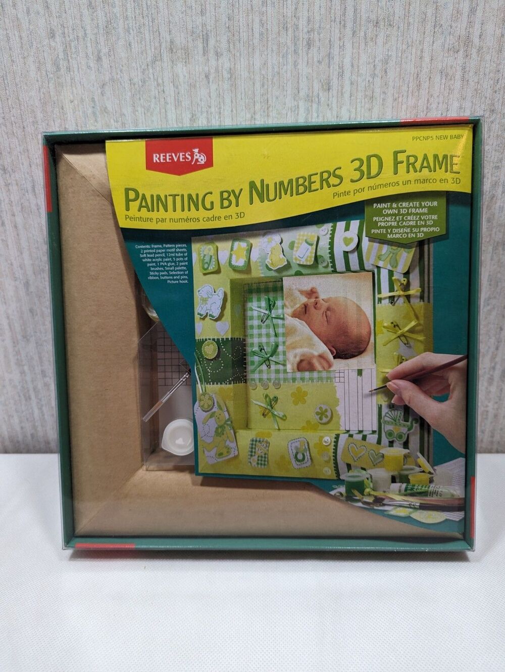Reeves Art Painting By Numbers 3D Neutral Baby Frame Kit